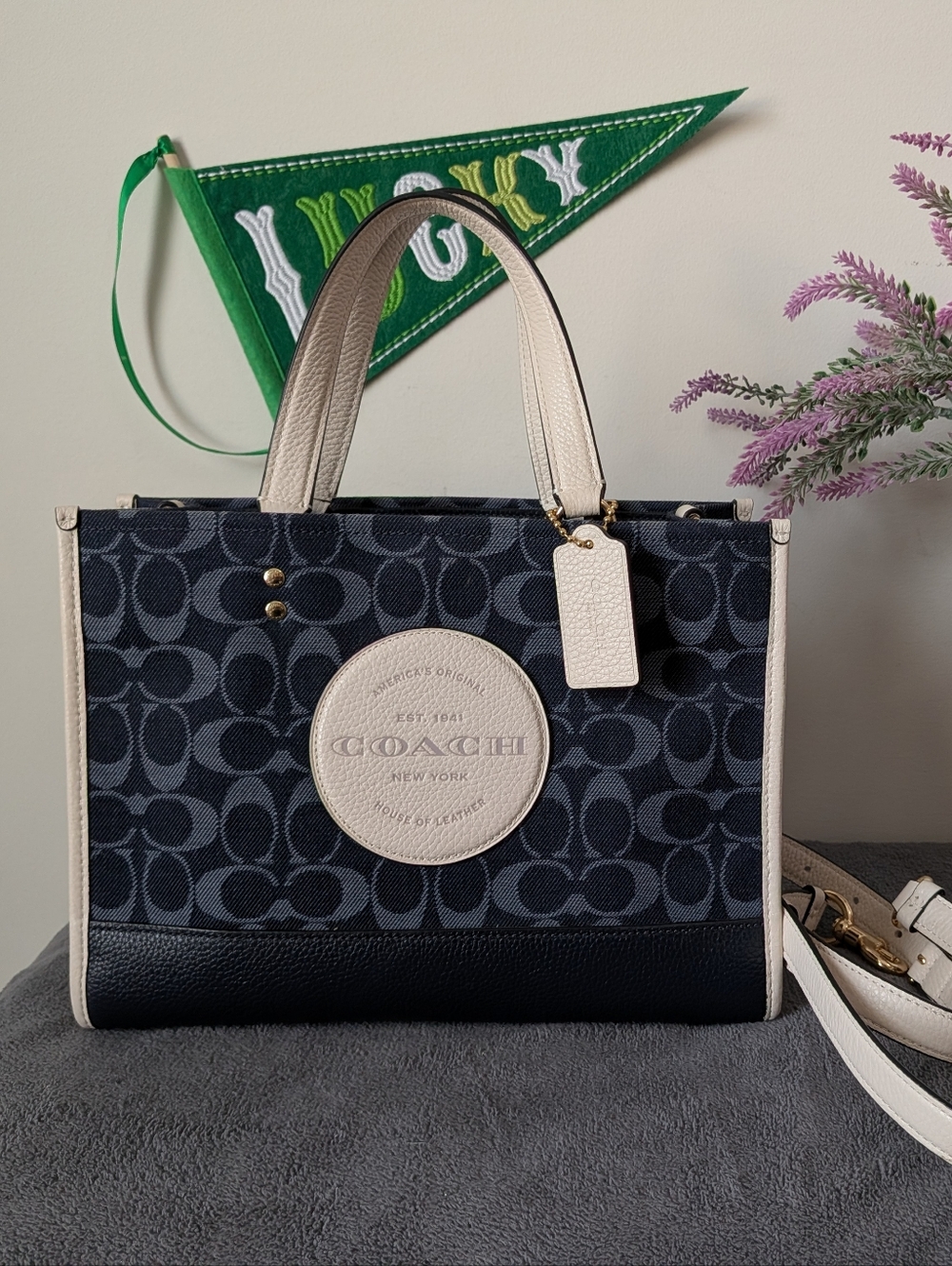 Coach Dempsey 29 Carryall In Signature Denim